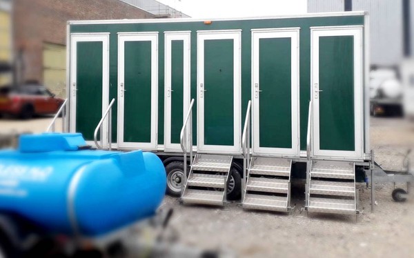 Second hand four bay toilet trailer for sale