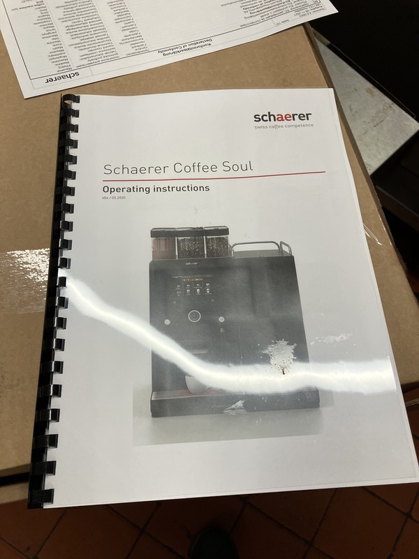 Schaerer bean to cup coffee machine manual