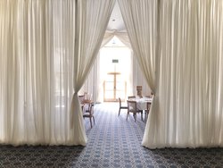 39x Wall Drapes 4.0m drop in Champagne White Voile
