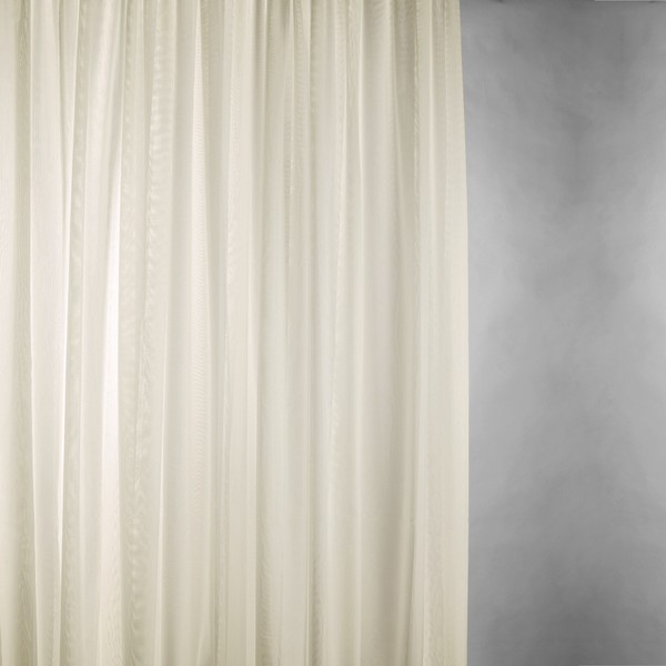 Wall Drapes 4.0m drop in Champagne White Voile for sale