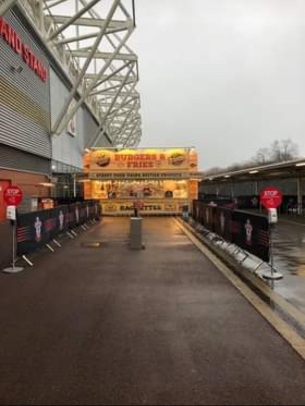 Large catering trailer @ football ground