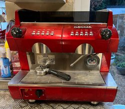 Red Gaggia 1 Group Coffee Machine for sale