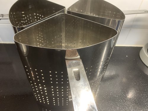 3x Large Blanching Baskets Vegetables / Pasta 3x Large Blanching Baskets Vegetables / Pasta