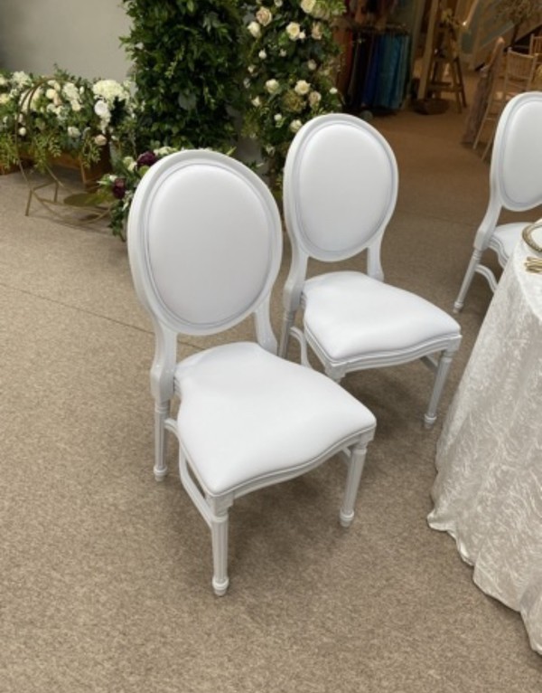 Louis chairs for sale in white