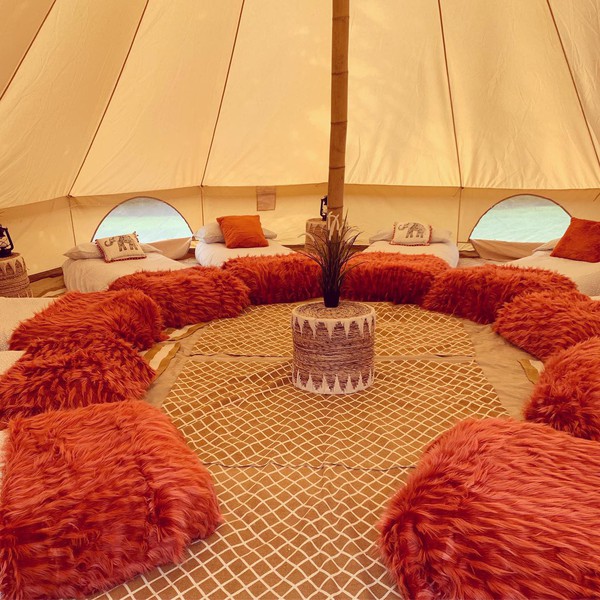 Sleep over bell tent hire