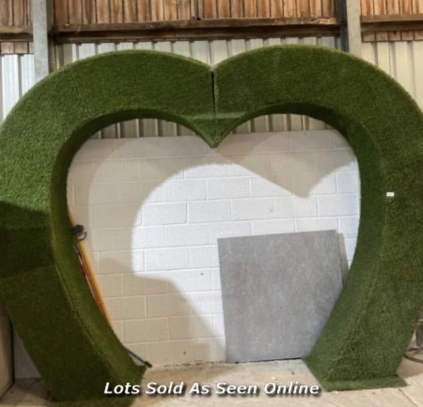 Large wedding arch in a heart shape