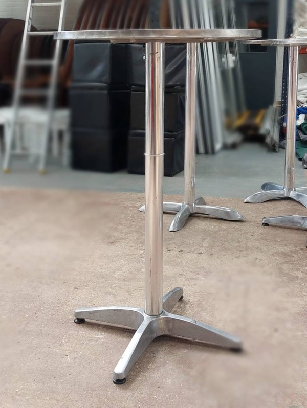 Poseur height aluminium out door tables