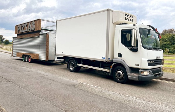 Catering trailer and DAF freezer truck