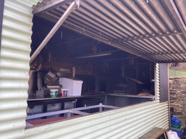 Used Mobile Catering Trailer with Wood Fired Pizza Oven For Sale