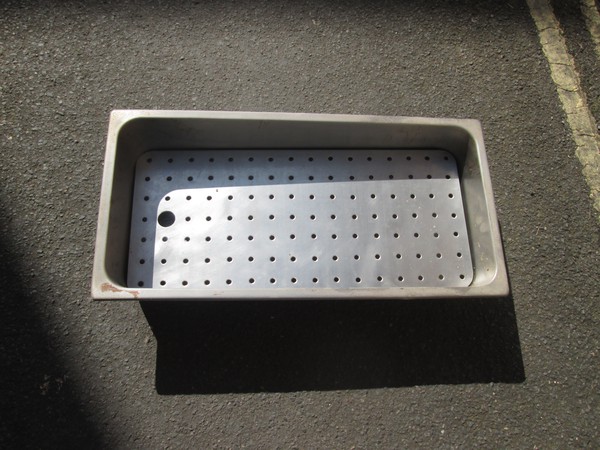 Secondhand Stainless Steel Steamer Trays with Perforated Inserts For Sale