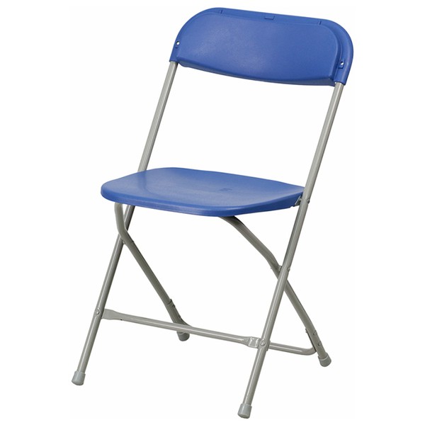 Blue NEW Plastic Folding Samsonite Style Chairs
