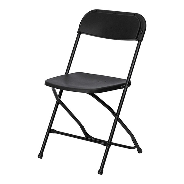 Black NEW Plastic Folding Samsonite Style Chairs