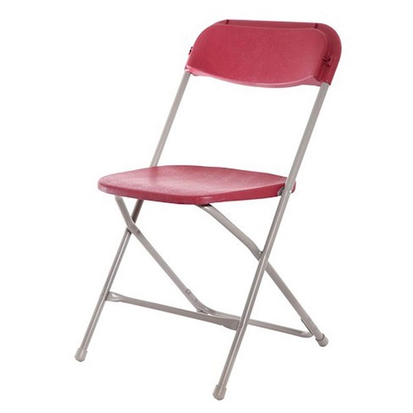 Red NEW Plastic Folding Samsonite Style Chairs