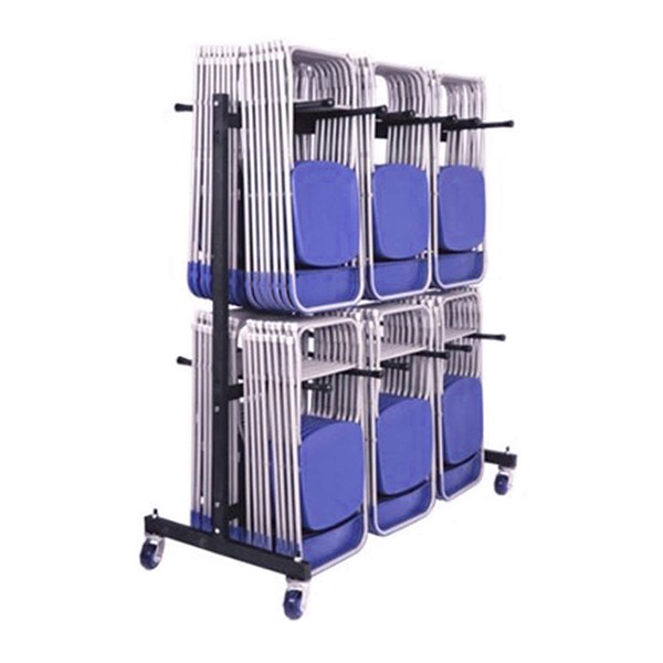 NEW Plastic Folding Samsonite Style Chairs on Hanging Trolley