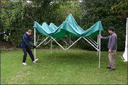 3m x 4.5m GREEN Pop up Marquee 54mm Aluminium frame - ROOF ONLY