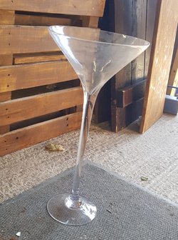 Large Martini Cocktail Shaped Vases