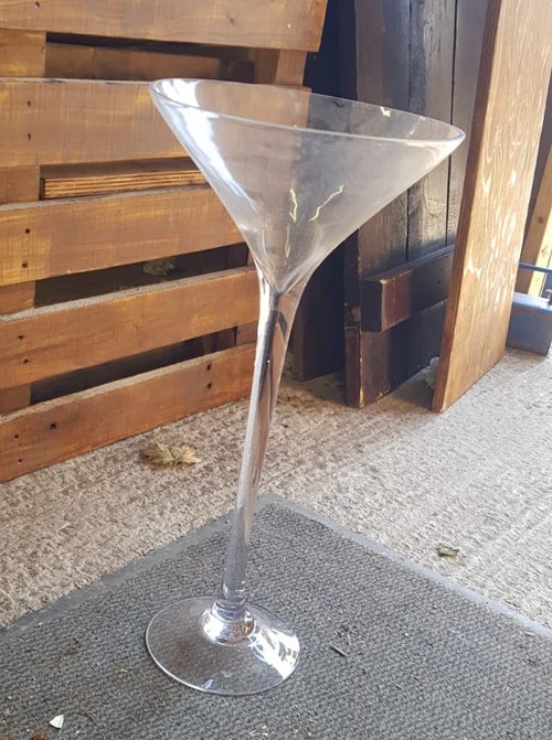 Large Martini Cocktail Shaped Vases