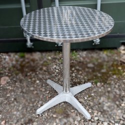 Brushed aluminium tables