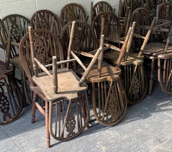 Job Lot of Traditional Wooden Chairs
