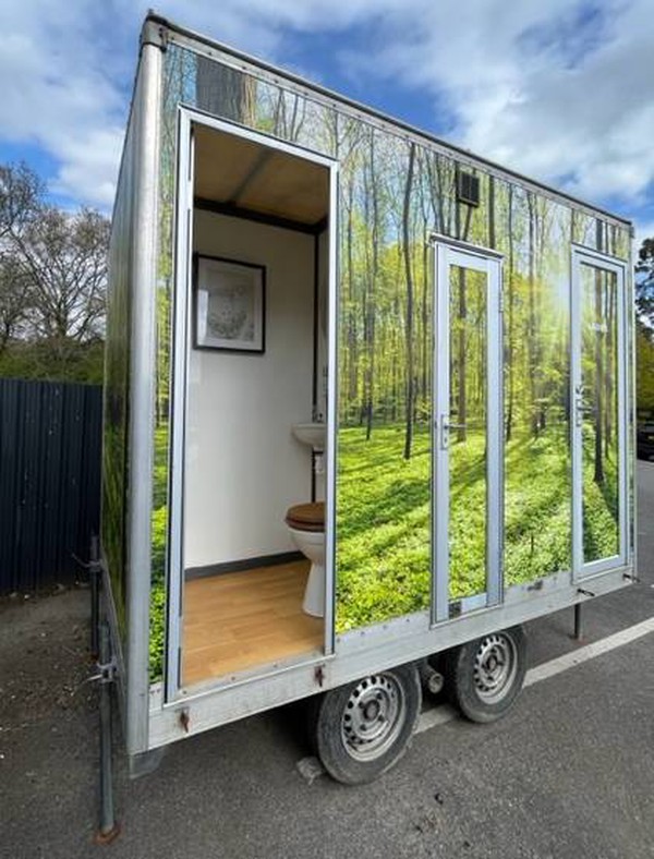 Woodland / forest themed toilet trailer
