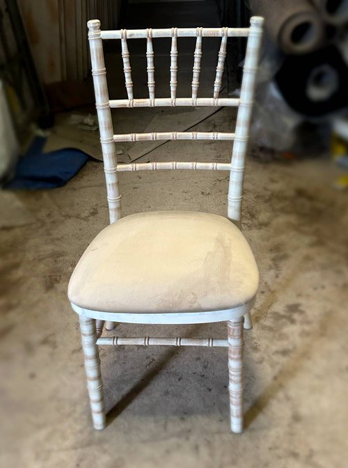 Secondhand Chairs and Tables Limewash Banqueting Chairs for sale