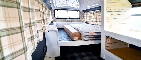 Double bed on the top deck