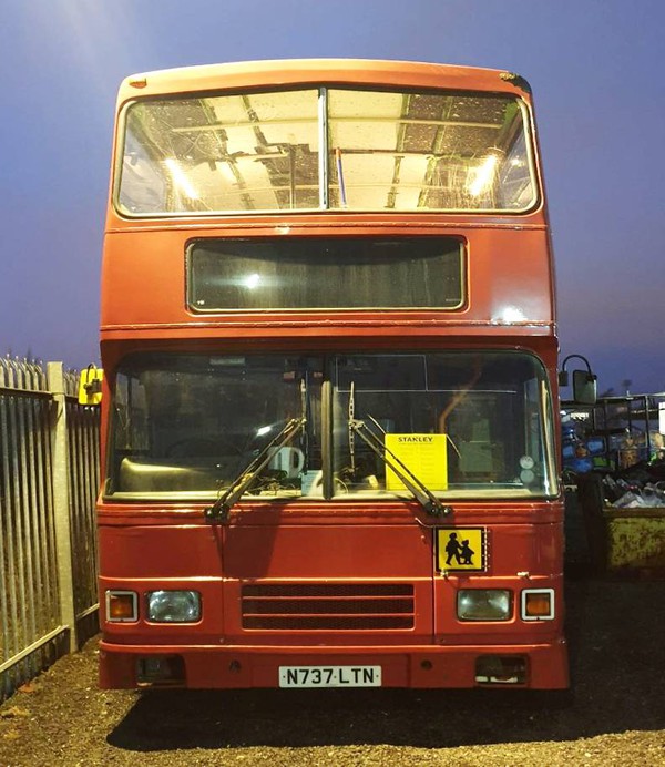 Red Double decker bus Glamping pod