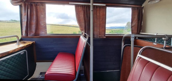 Top deck seating area - Glamping bus