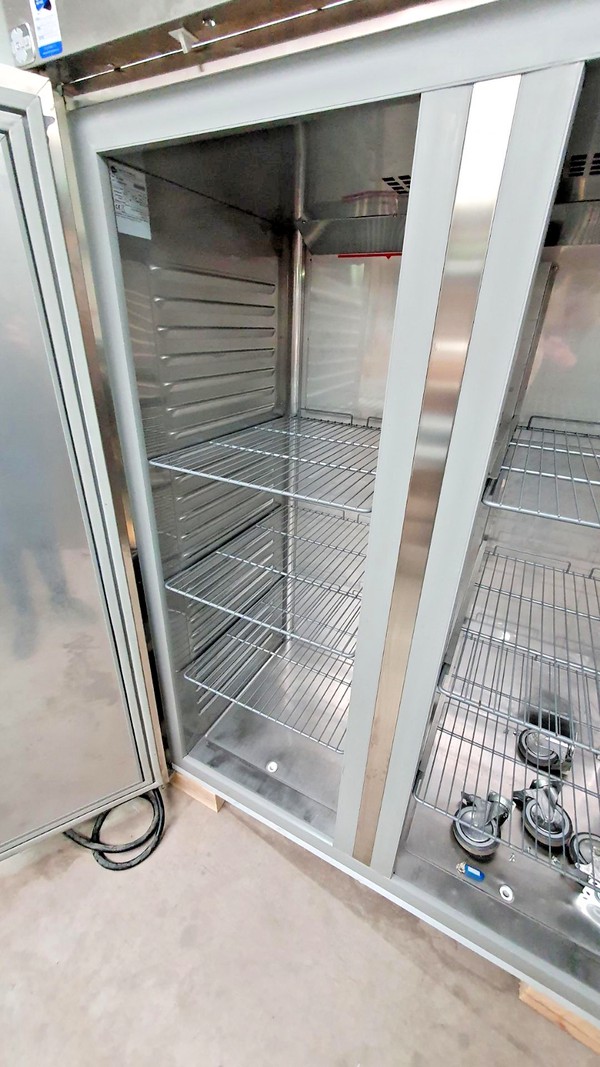 Commercial double door fridge
