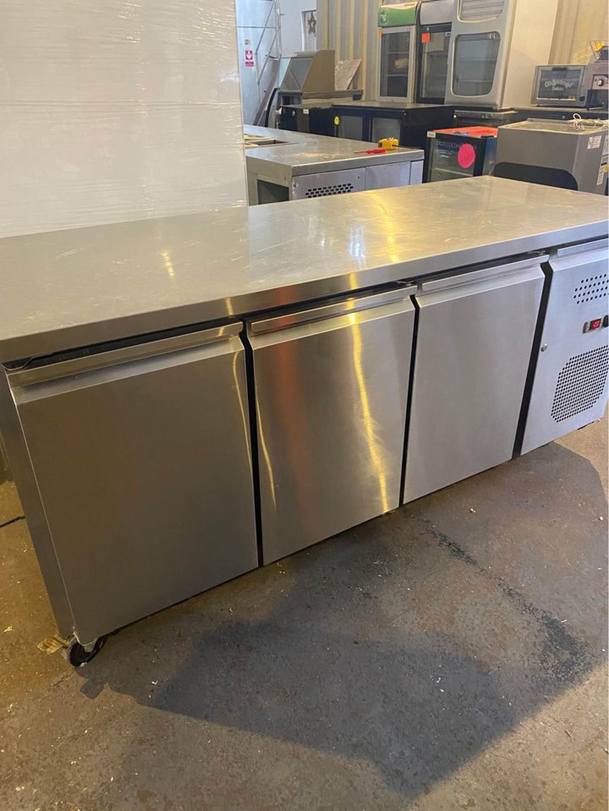 Secondhand Catering Equipment Bench Or Prep Fridges Three Door 3