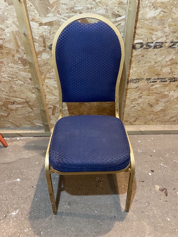 Banquet Stacking Chair Blue Gold