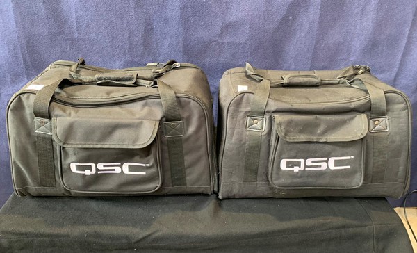 QSC K10 Loud Speakers In Bags