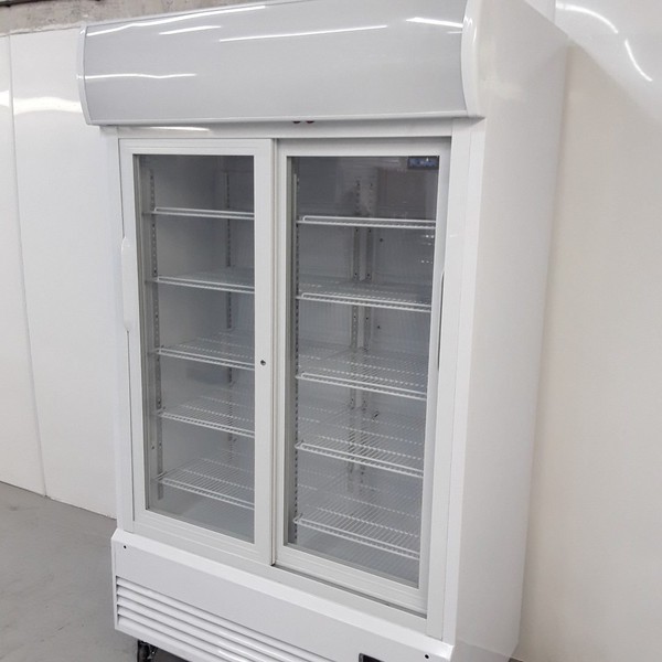 Double door shop display fridge