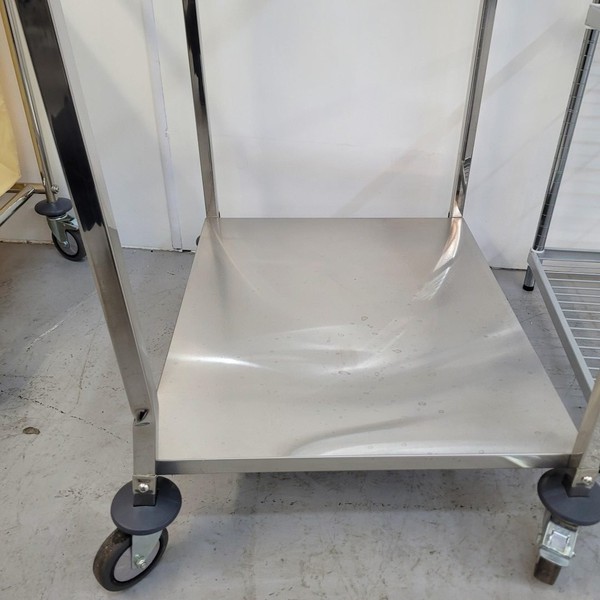 Platform trolley stainless steel with castors