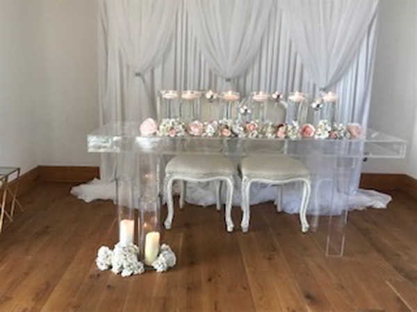Acrylic Clear  Wedding Sweetheart Table