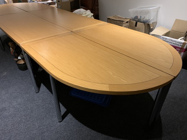 Oak Tables to Form a Large Table For Sale