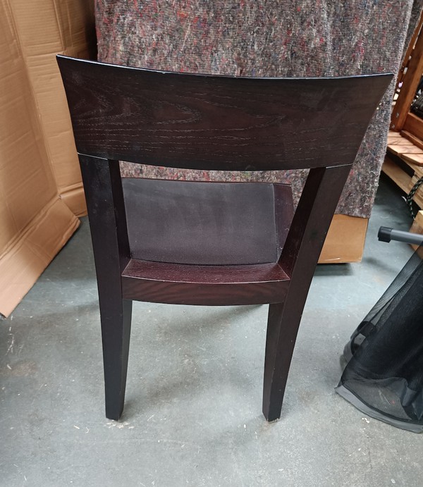 Square Back Dining Chairs in Dark Oak for sale
