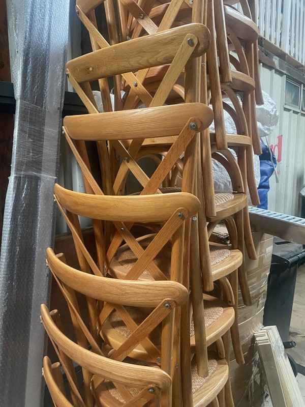 Secondhand Used Oak Cross Back Chairs