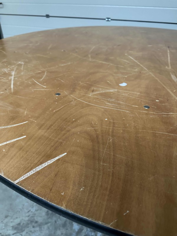 Secondhand 6ft Round Plywood Tables For Sale