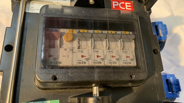 Secondhand PCE 32A Single Phase Mains Distro For Sale