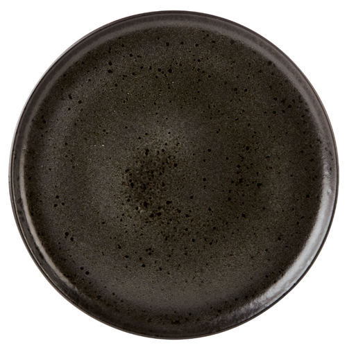 Black Ironstone Flat Round Plate Black Ironstone Flat Round Plate