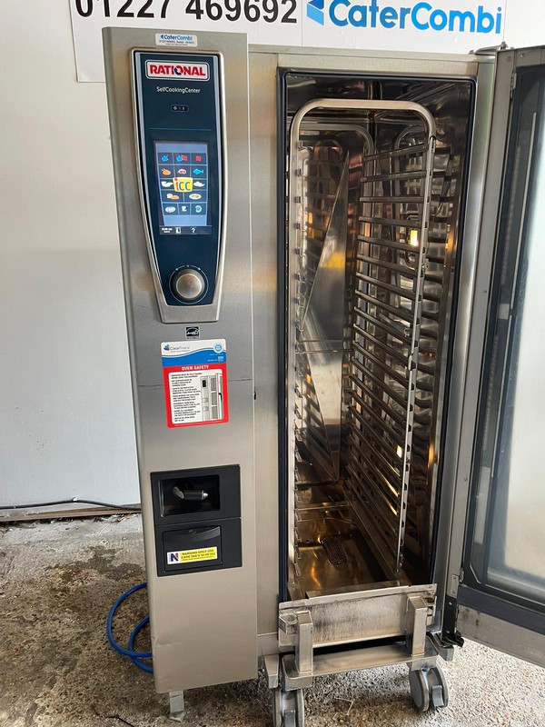 Used 2018 Rational SCCWE 20 Grid Gas Combi Oven with Trolley For Sale