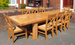 Large dining table and chairs