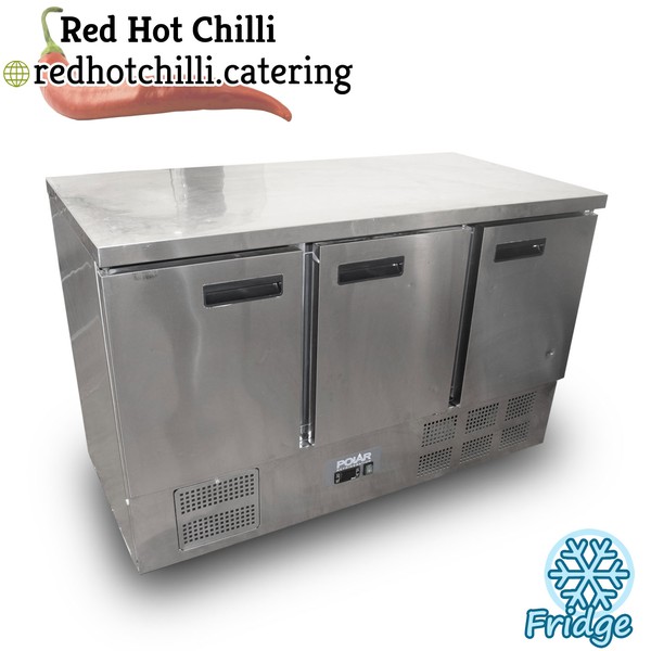 Secondhand Catering Equipment Bench Or Prep Fridges Three Door