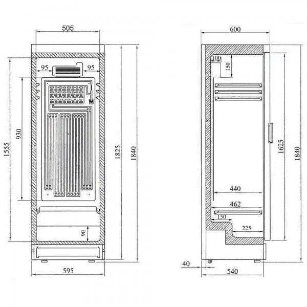 New Interlevin SC381B Upright Display Fridge