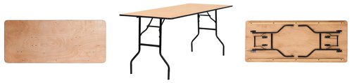 Brand New 6ft x 2ft 6in Rectangle Wooden Folding Tables For Sale Brand New 6ft x 2ft 6in Rectangle Wooden Folding Tables For Sale