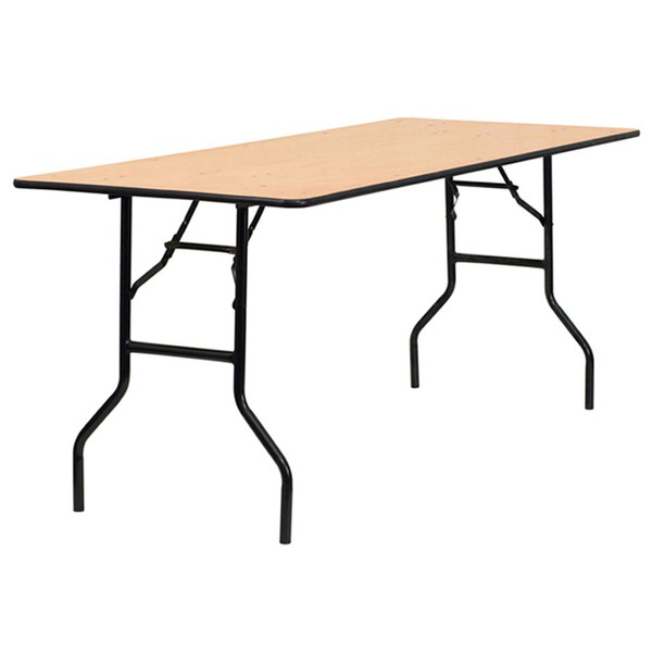 Brand New 6ft x 2ft 6in Rectangle Wooden Folding Tables For Sale