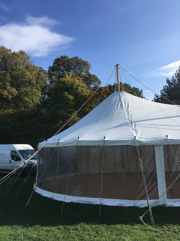 Secondhand 12m x 30m Tensioned Pole Marquee Roofs