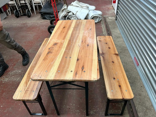 Secondhand Used Rustic Trestle Table and Bench Sets