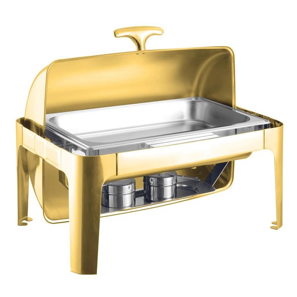 Gold Roll Top Chaffing Dishes For Sale